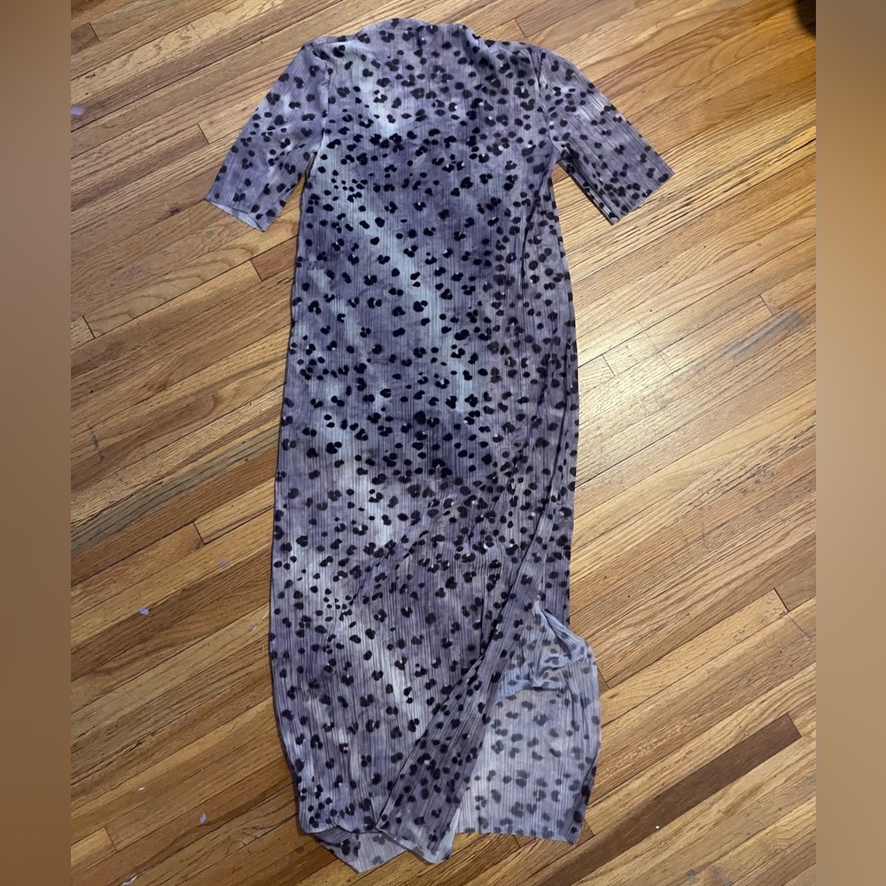 & Other Stories Leopard Print Sleeve Dress